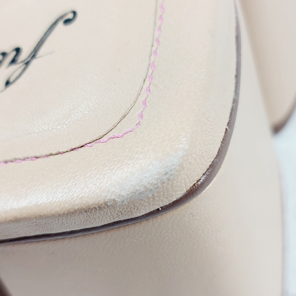 NEW Free People Straps Cream Tan Leather Slip on Block Heel Sandals W647 - Picture 15 of 16